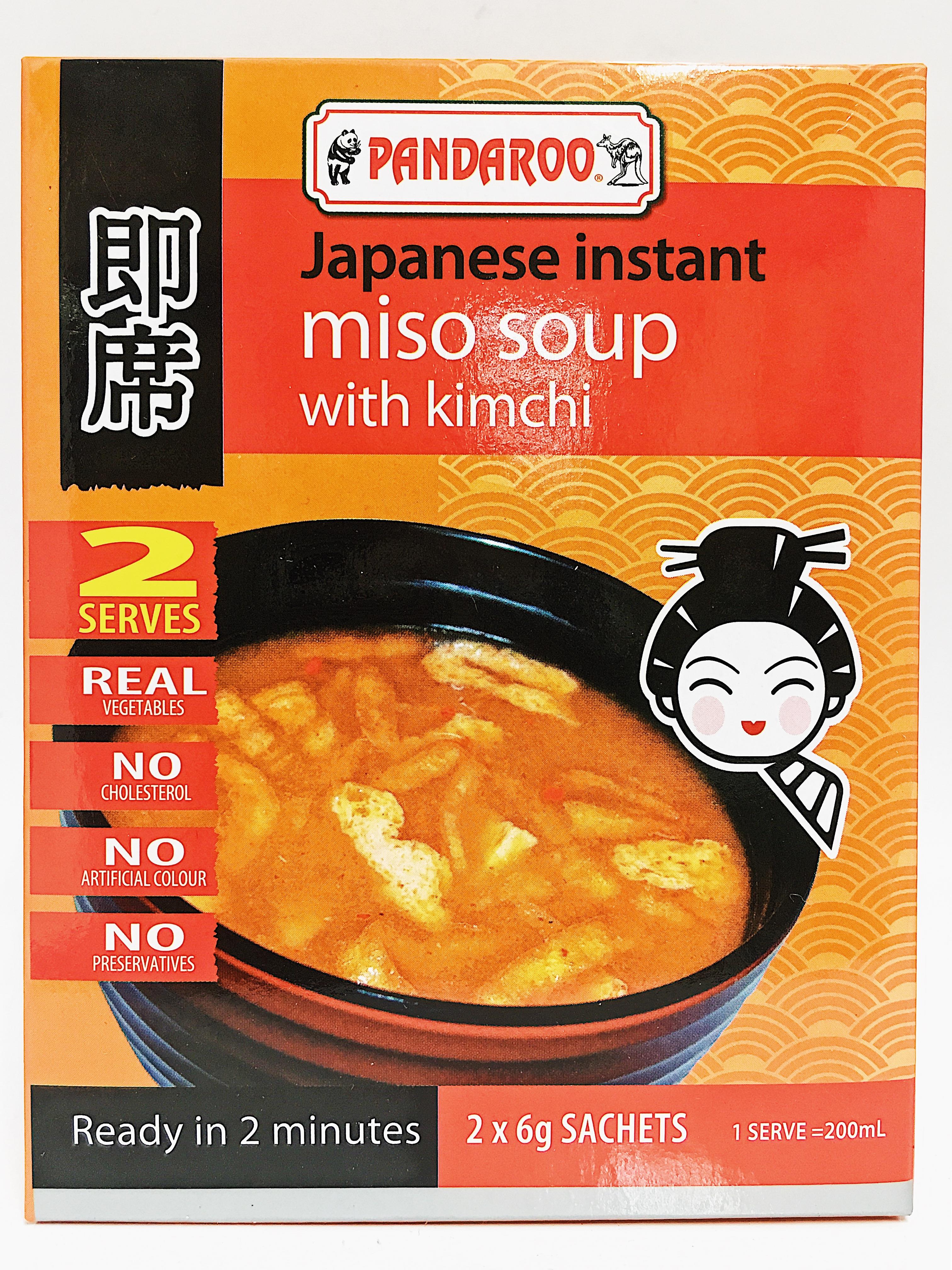 Pandaroo Instant Miso Soup with Kimchi 6g x 2 from Buy Asian Food 4U