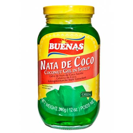 Buena's Nata de Coco in Syrup Green 340g