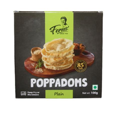 Ferns' Poppadums Plain 100g