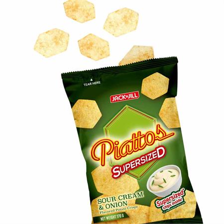 Jack n' Jill Piattos Potato Chips Sour Cream & Onion Flavour 170g