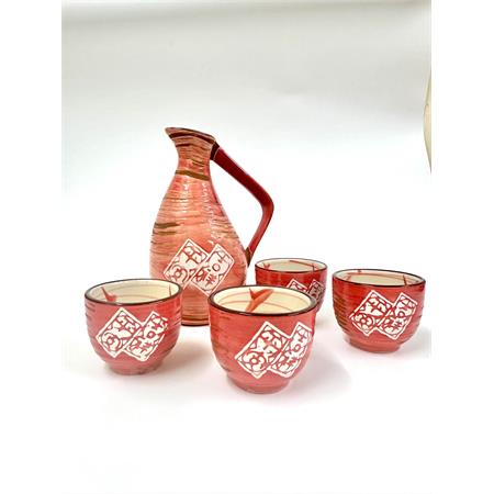 Japanese 5pc Sake Set w/ Handle