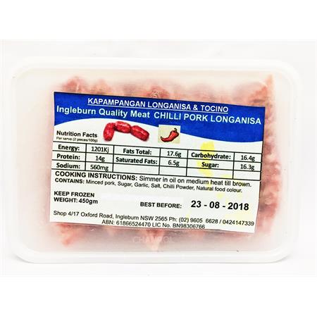 Kapampangan Longanisa Pork Chili 450g