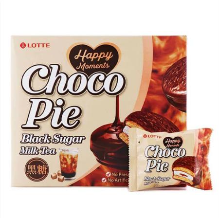 Lotte Choco Pie Black Sugar Milk Tea 336g