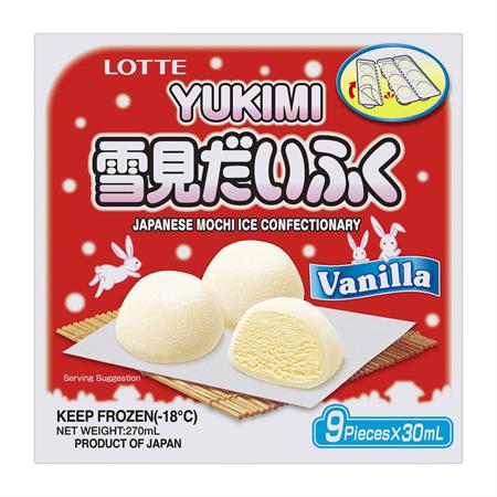 Lotte Yukimi Japanese Mochi Ice Cream Vanilla 270ml