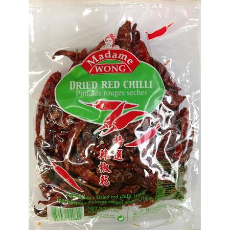 Madame Wong Dried Red Chilli Small 100g