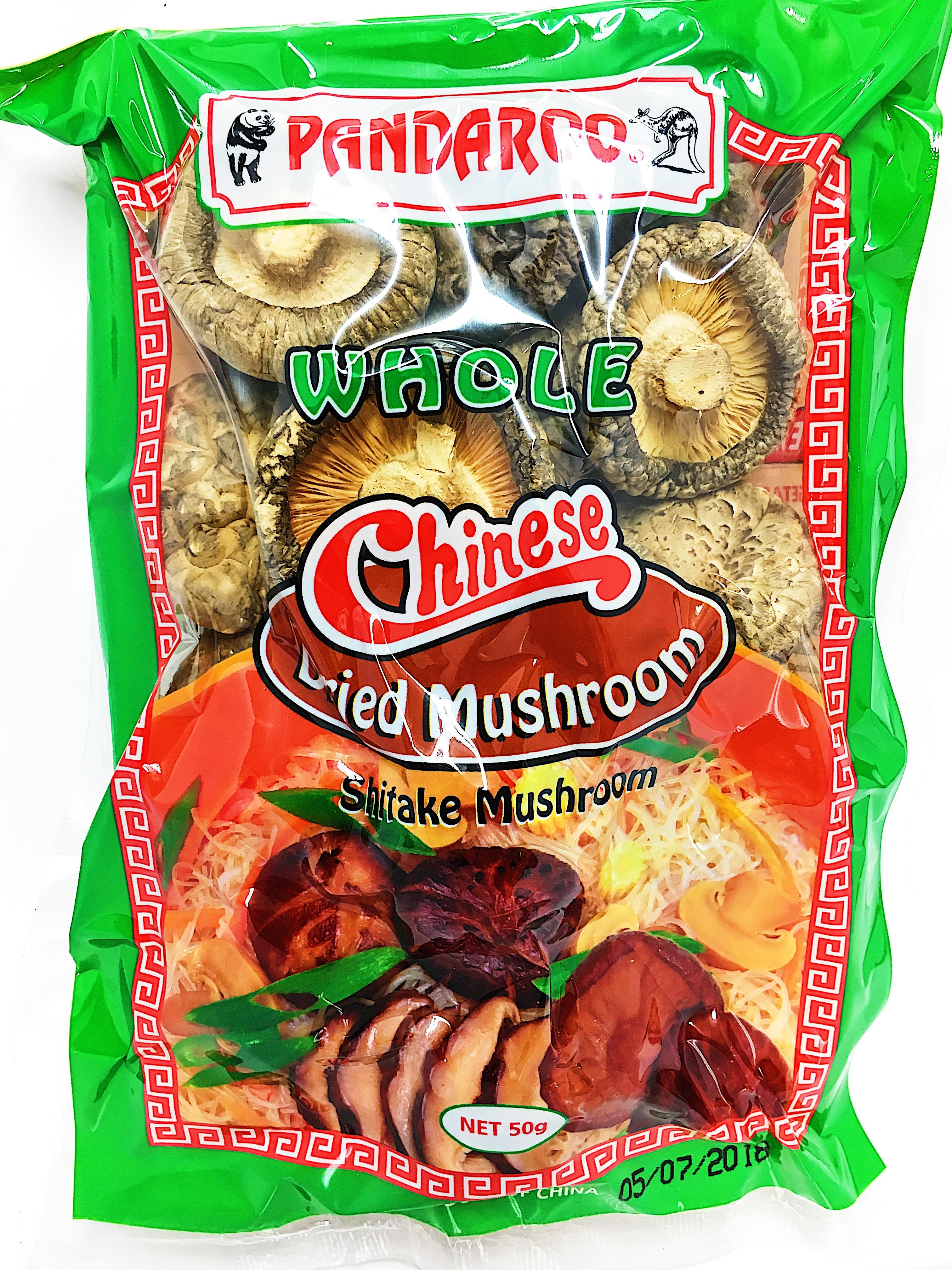 Pandaroo Chinese Shitake Mushroom Whole 50g from Buy Asian Food 4U