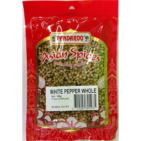 Pandaroo Peppercorn White Whole 100g