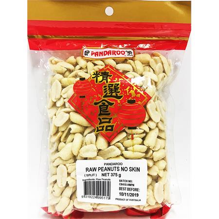 Pandaroo Raw Peanuts No Skin 375g