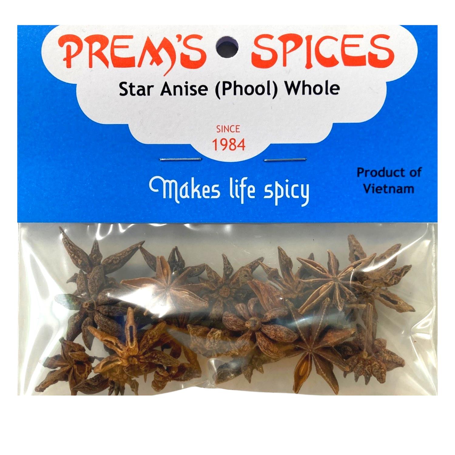 Prem's Star Anise Whole 10g from Buy Asian Food 4U