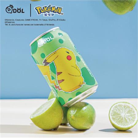 QDOL Sparkling Water Lime Flavour 330ml
