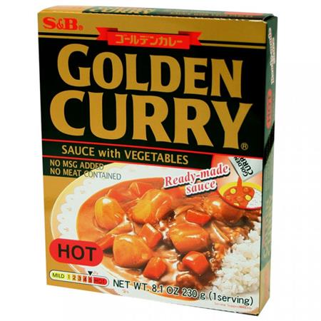 S&B Golden Curry Instant Ready Made Sauce Mix Hot 230g