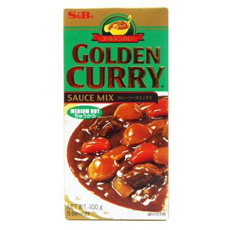 S&B Golden Curry Sauce Mix Medium Hot 100g