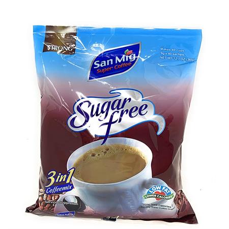 San Mig 3-in-1 Coffee Sugar Free Strong 360g