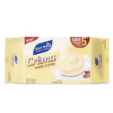 San Mig 3-in-1 Crema White Coffee 750g